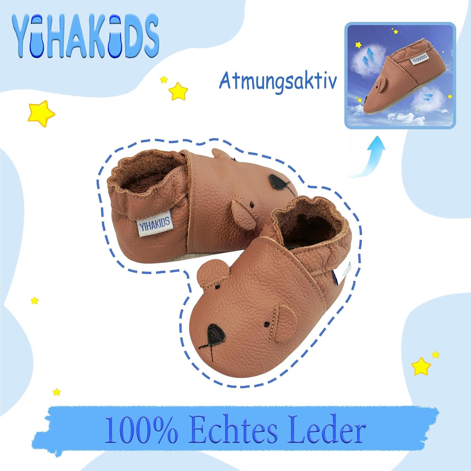 YIHAKIDS Baby Shoes Baby Shoes First Walking Shoes Made of Soft Genuine – Bild 6
