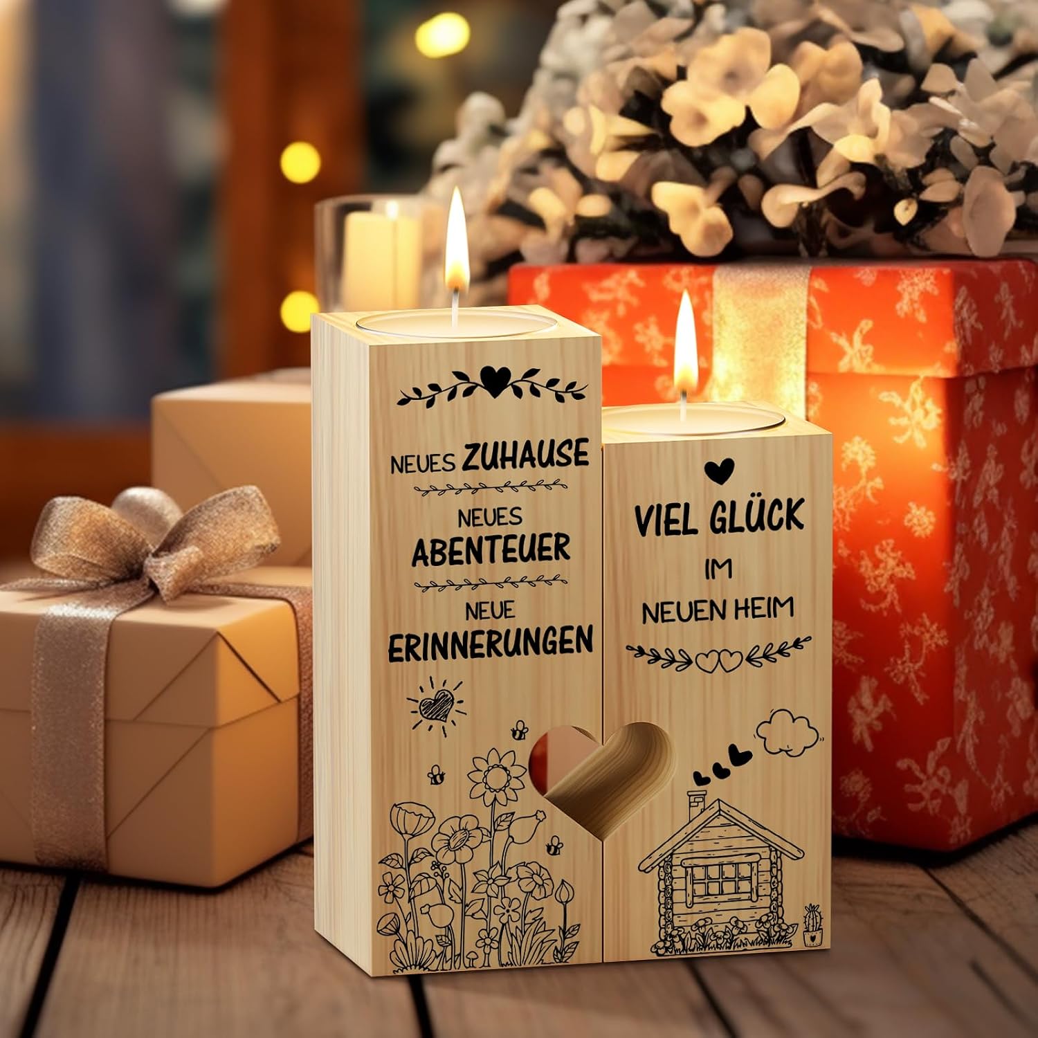 Funnli Housewarming Gifts Apartment, Candle Holder Gift for Housewarming New Apartment Topping-Out Party, New Home Gift for Women Men – Bild 5