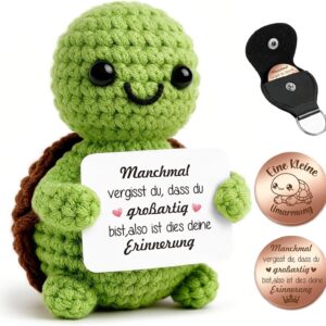 Giftota – Courage Gift for Men & Women – Pocket Hug Tortoise – Lucky Charm for Friends & Colleagues – Birthday Gift – Get Soon – Cheer Up for Depression & Exam
