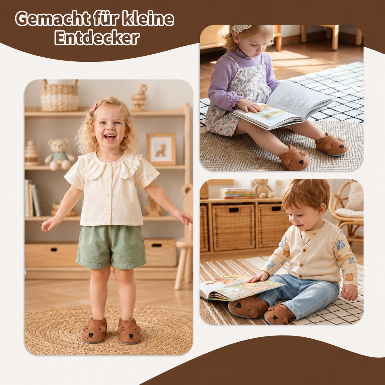 YIHAKIDS Baby Shoes Baby Shoes First Walking Shoes Made of Soft Genuine – Bild 7