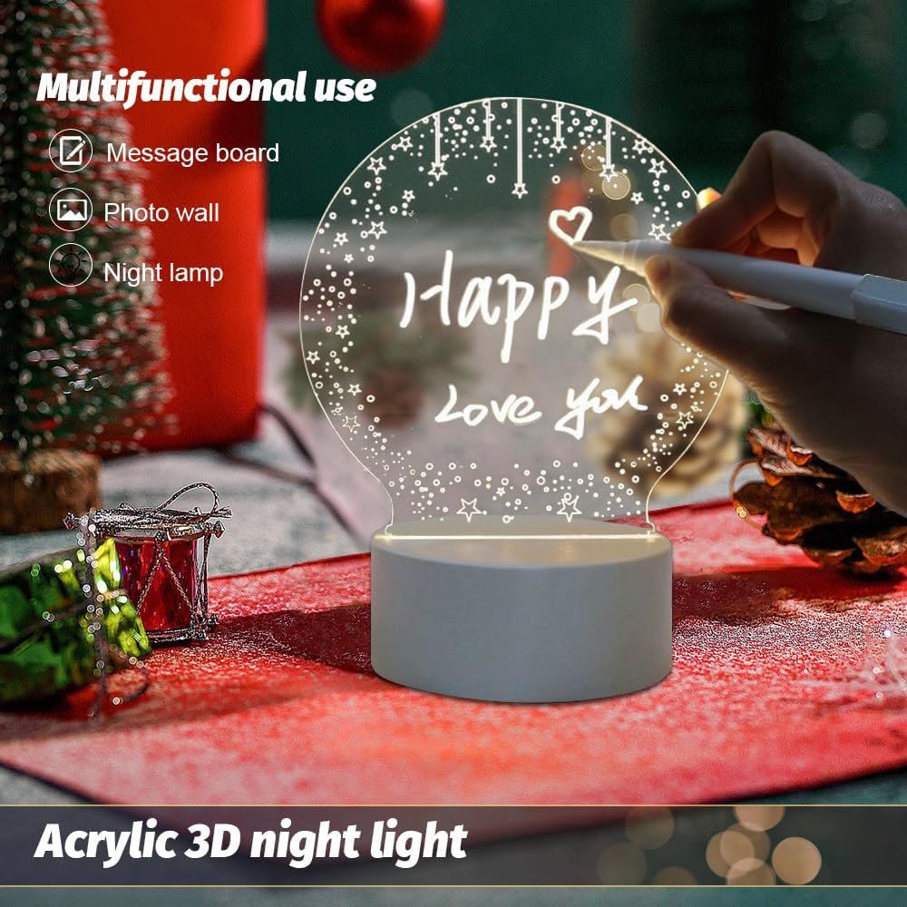 Birthday Gift for Women, Gifts for Girlfriend, Mum, Wife, Sister, Girls, Children, Christmas Gifts, Bedside Lamp with LED Letterboard, 3D Night Light for Her, Anniversary, Wedding, Star – Bild 5