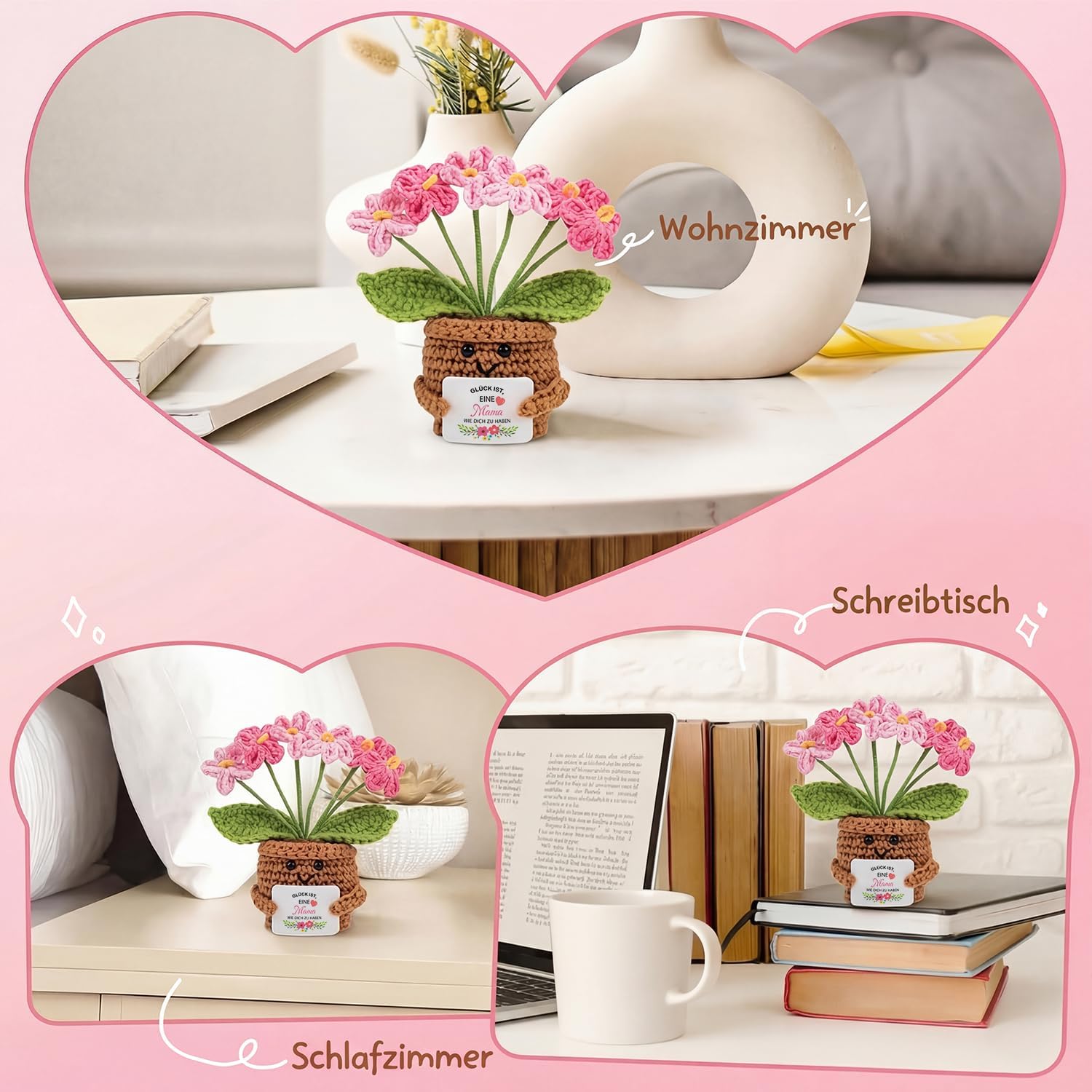 Gifts for Mum, Crochet Flower with Card, Best Mum Gift Idea – Bild 5