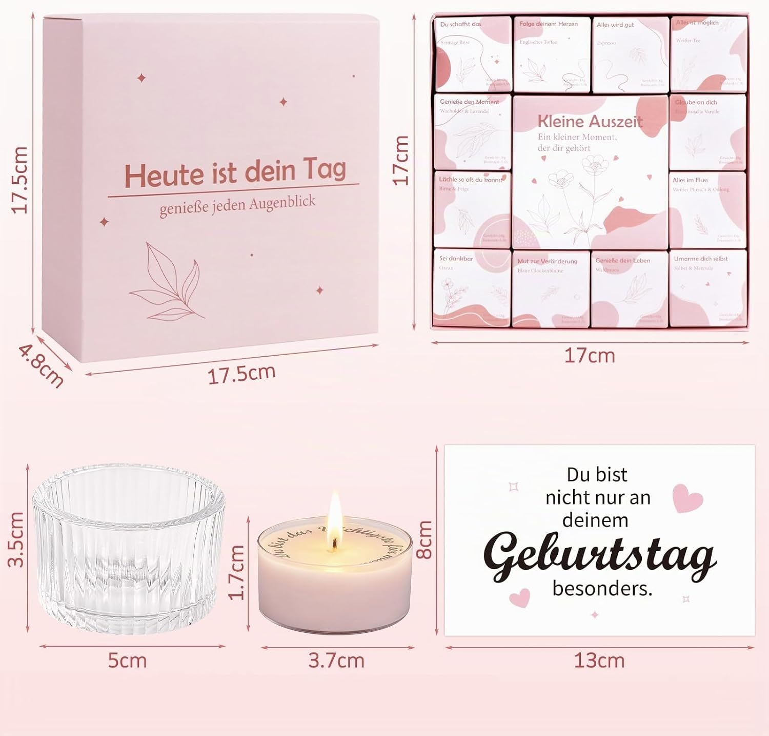 Gifts for Women Scented Candles Gift Set 12 Pieces - Hidden Message Appears When Burning, Birthday Gift for Women, Mother's Day Gifts for Mum, Best Friend Gift – Bild 2