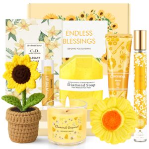 Gifts for Women, Sunflower Wellness Birthday Gift for Women, Inspirational Relaxation Gift Set, Girlfriend, Birthday, Thank You, Mother’s Day, Christmas Day, Gifts for Mum, Best Friends