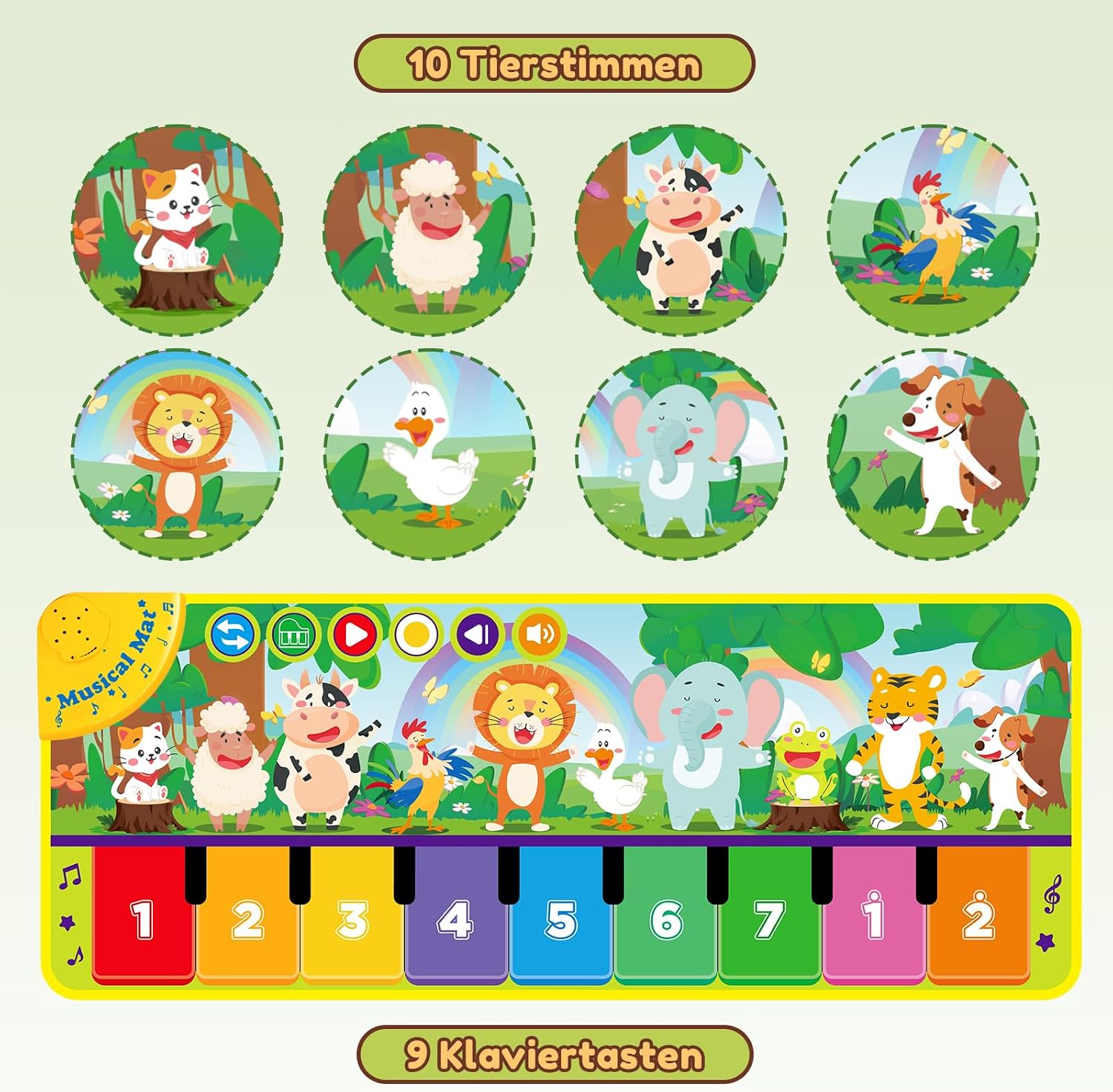 Wearxi Children's Toy from 1 Year, Baby Toy from 1 Year, Music Mat – Bild 3