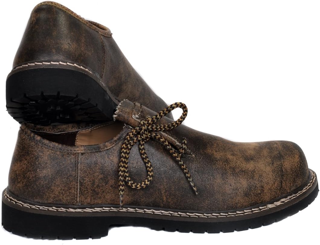 Bohmberg Haferlschuhe Men's Traditional Shoes Made of Genuine Cowhide Leather, Welted, Antique Dark Brown – Bild 4