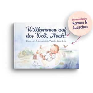 illunéa personalisiertes Buch zur Geburt - für Mädchen oder Junge - personalisierte Geschenke Baby Neugeborenen Geschenk Baby Geschenk zur Geburt