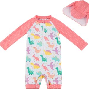 UMELOK Baby Swimsuit, Girl’s swimsuit with Sun Hat, UV Protection