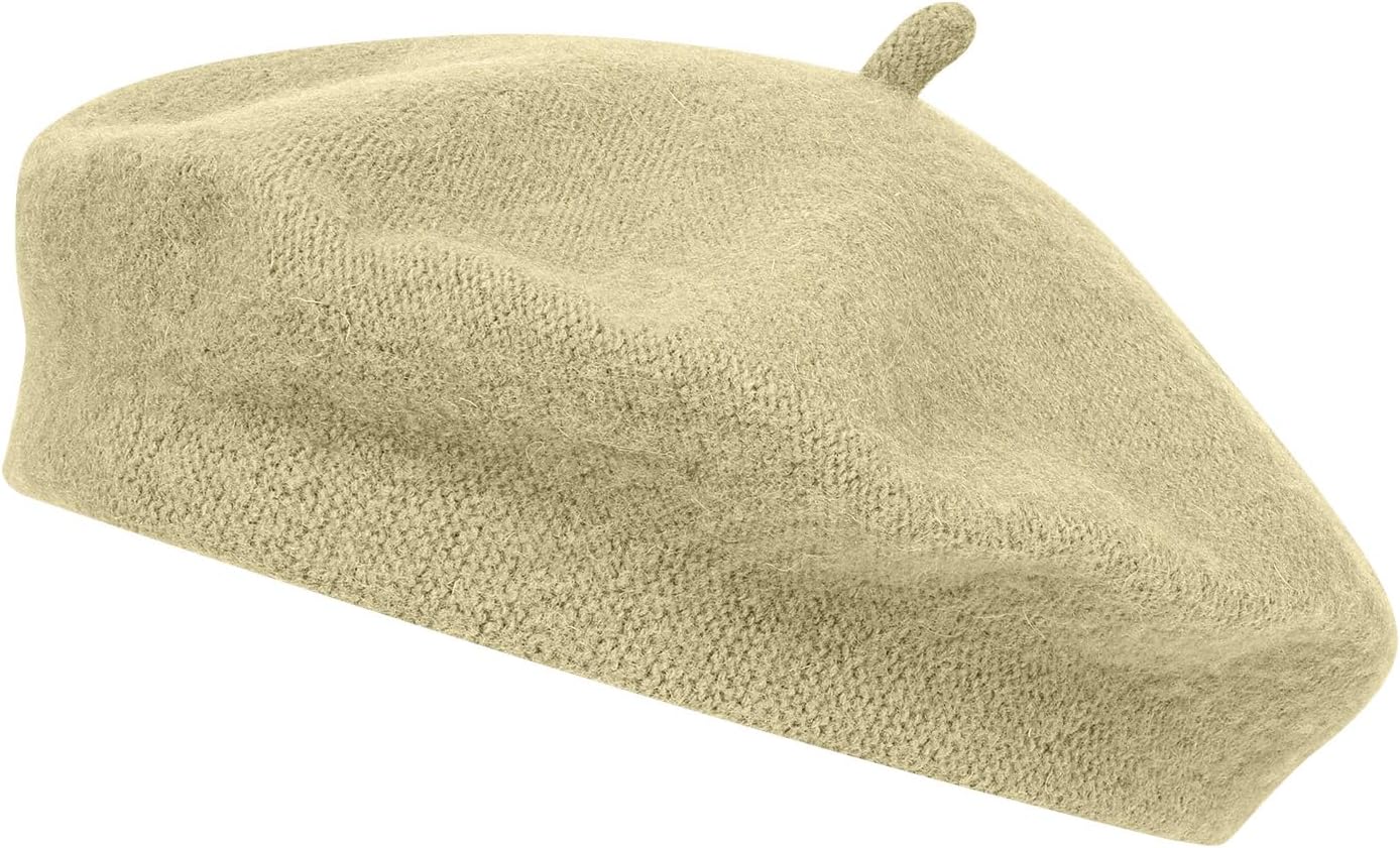 Women's Beret, Soft Beret, Wool, Classic, Plain, French Style Beret, Retro Beret, Artists, Classic for Girls and Women