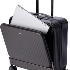 MAX & SONS Premium Business Trolley Cabin Luggage Lightweight Wheels Suitcase with Laptop Compartment Hand Luggage Travel Trolley for Business Trips