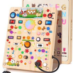 Montessori Toy Busy Board from 1 Year Activity Board Wooden Farm