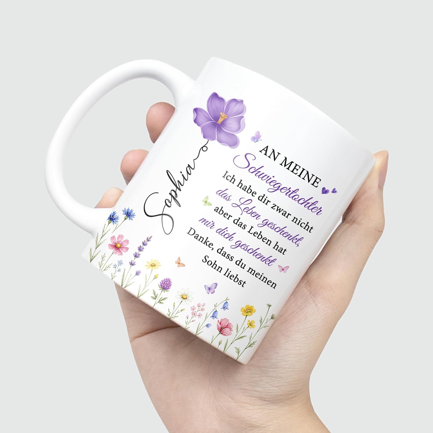 Personalised Mug - Thank You An Meine Schwiegerdaughter - Mother Daughter Gift, Gift for Daughter, Cups with Sayings, Coffee Mug with Saying (Model #1) – Bild 4