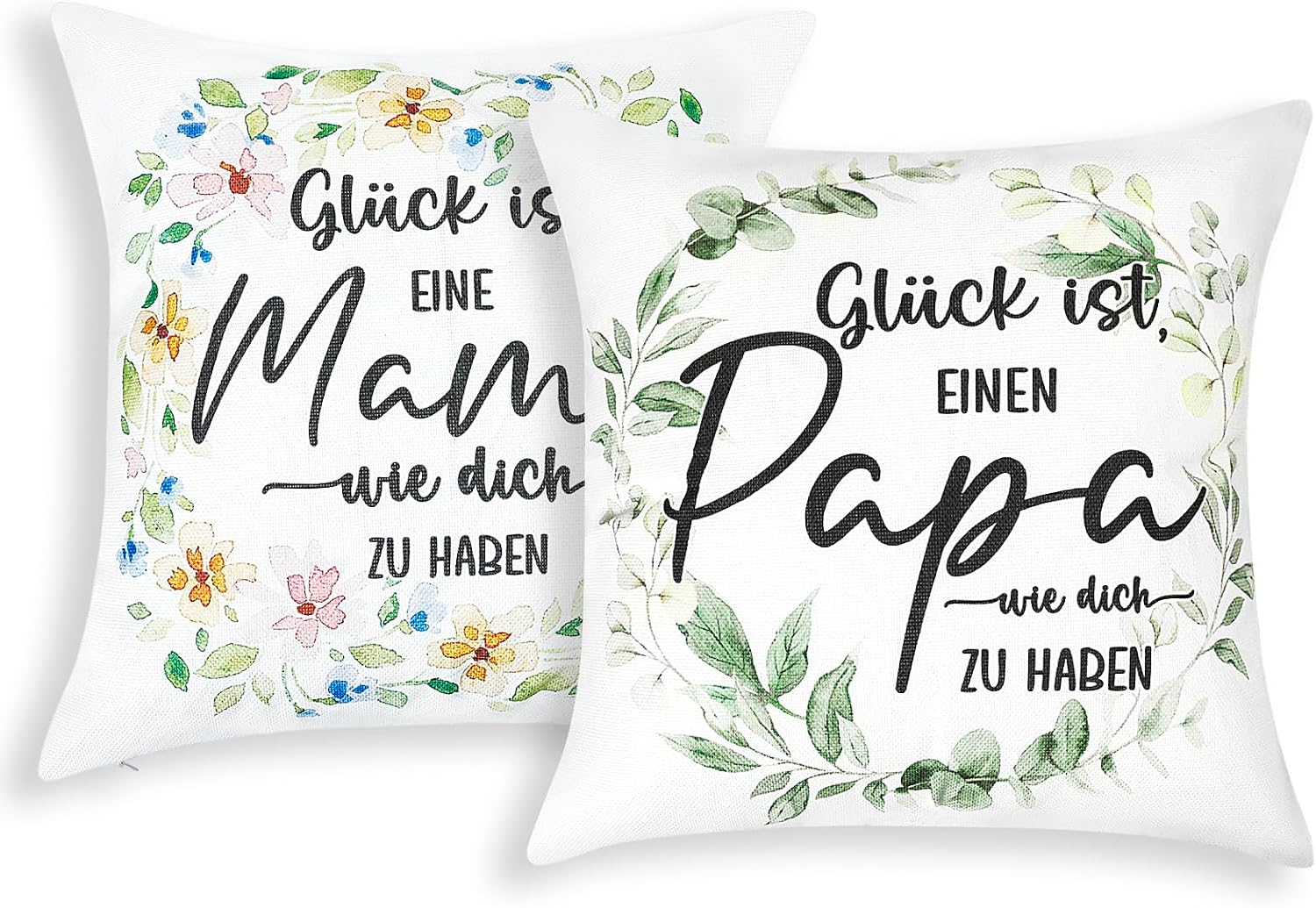 Mama & Dad Cushion Covers, Set of 2, Gift for Mother's Day, Father's Day, Birthday Gift for Parents, Mother and Father, Mother's Day Gifts, Christmas, Gift Idea Design