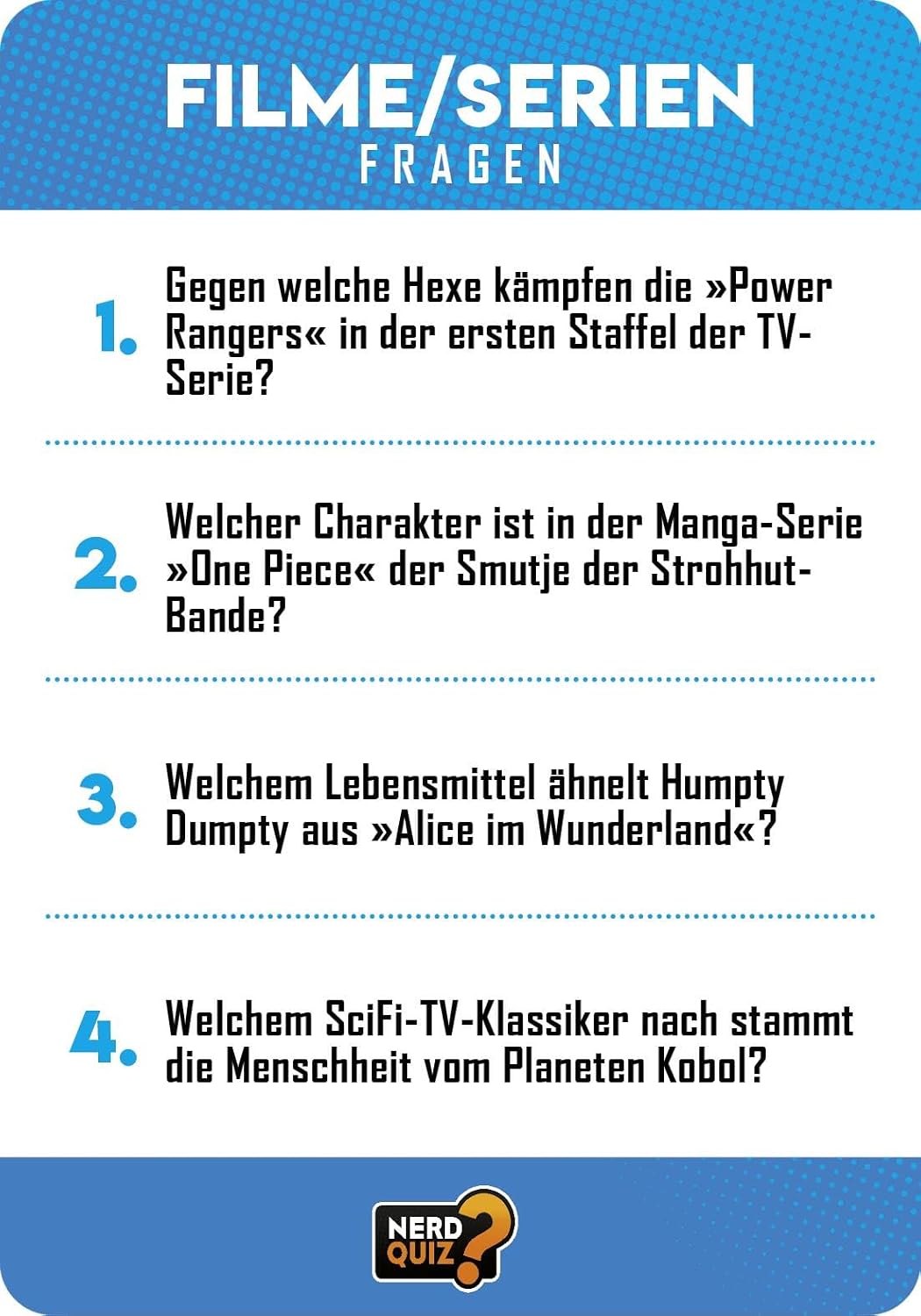 Nerd Quiz - das Kartenspiel: 260 Fragen rund um Games, Filme und Popkultur | Präsentiert von Rocket Beans TV! | Quizspiel für große Runden und Kartenspiel für unterwegs – Bild 6