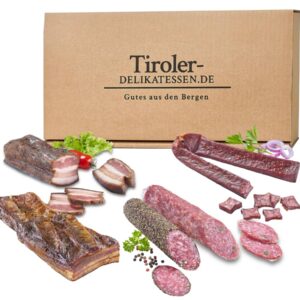 Ham Salami Package Gift Set "Savory and Strong" - 1040 g - Spicy Delicatessen with Intense Taste - Bacon and Sausages