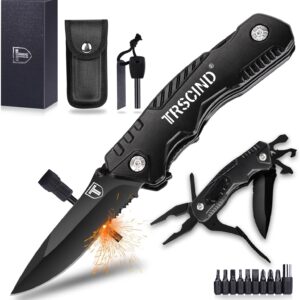 TRSCIND Christmas Gift for Men, Multitool Pocket Knife 21 in 1