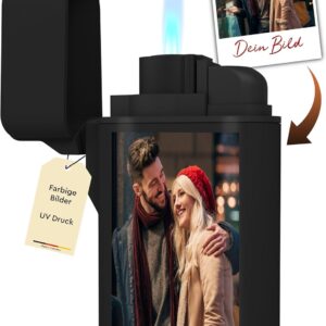 Meinearmbänder Personalised Gifts for Men & Women Lighter Personalised with Photo - Colour Image Print | Perfect as a Gift Idea for Special Occasions