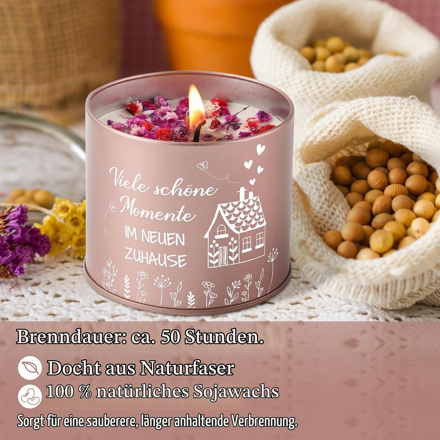 PRSTENLY Housewarming Gifts Home, 9 oz Lavender Scented Candle – Bild 3