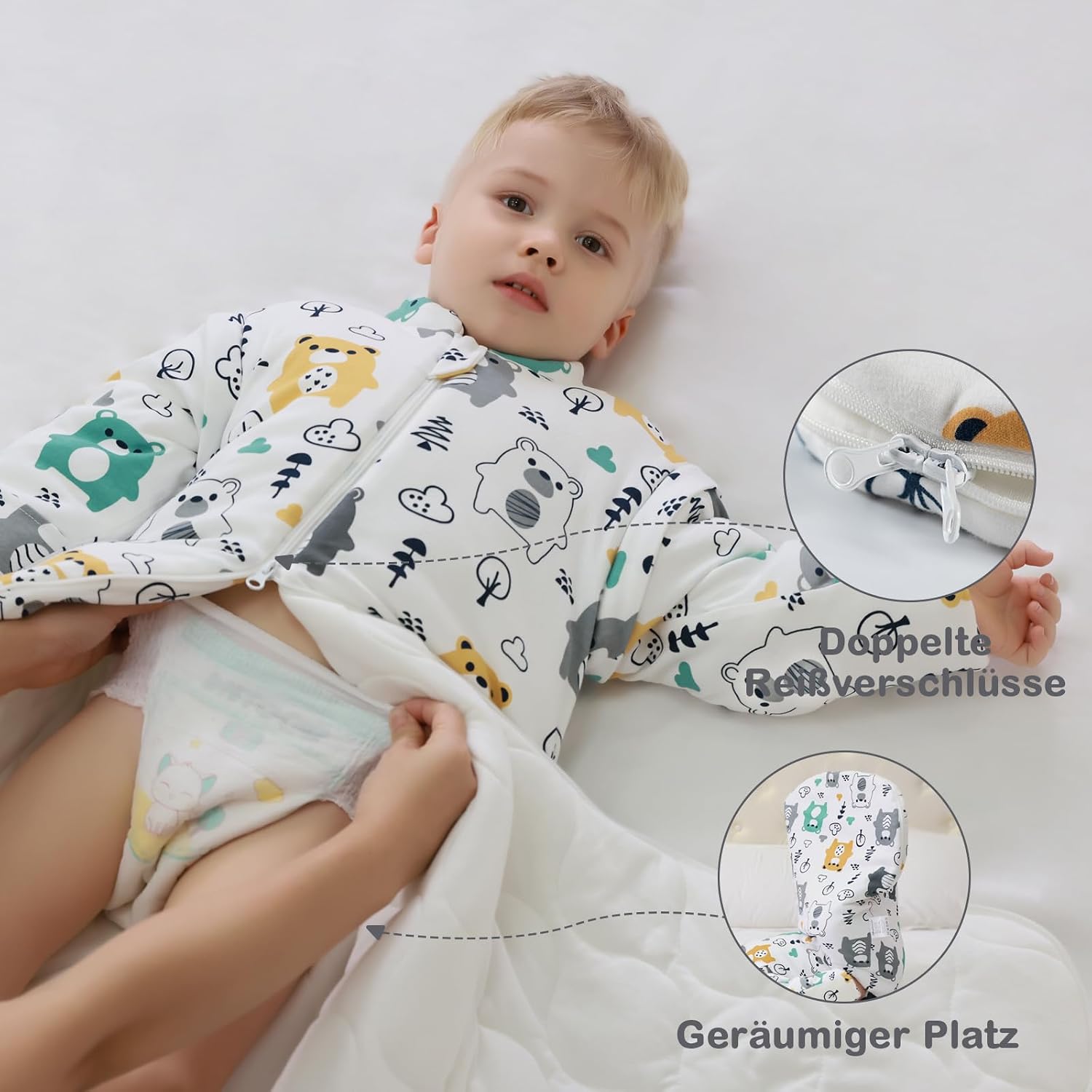 Baby Sleeping Bag 3.5 Tog Winter Long Sleeve from Birth to 4 Years – Bild 6