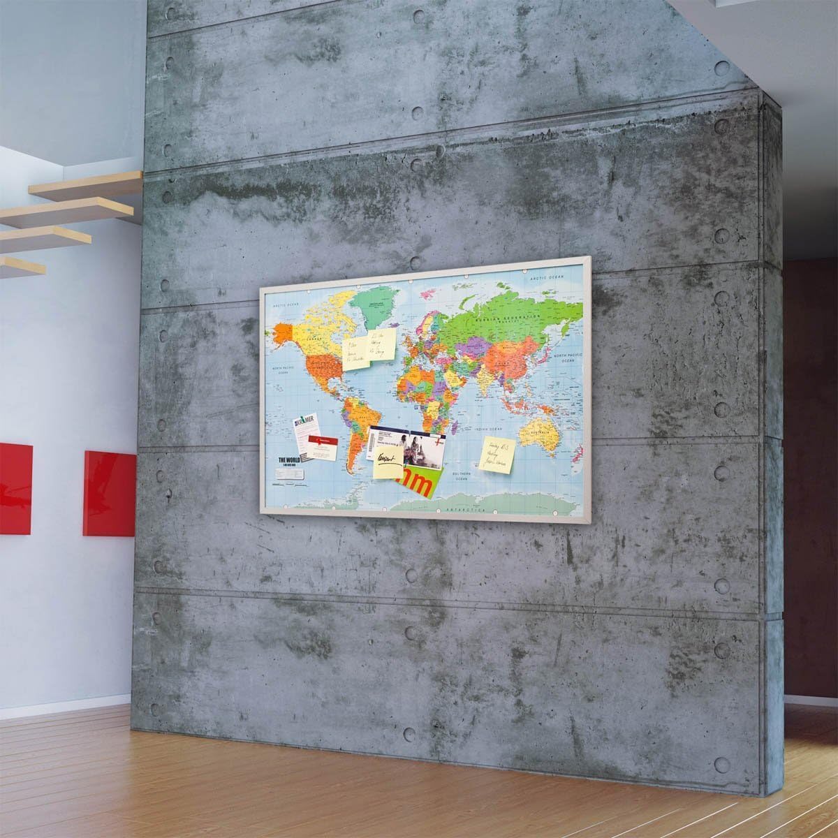 Pinboard World MAP-Xxl with Cork Memo Board Pins & 20 90x60 cm (XXL) – Bild 7