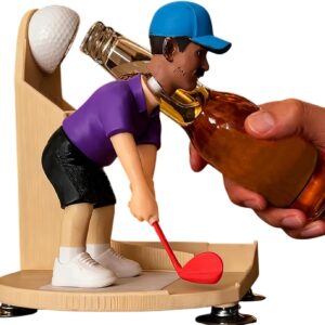 Funny Bottle Opener with Golf Figure, Interactive Entertainment Beer Bottle Opener for Wine Table Games, 3D Print Beer Opener Beer Gifts for Men, Dad, Husband, Bar Party Interactive Game Accessories