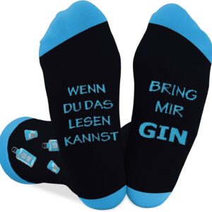 Gin Gift Christmas Gifts Birthday Gift Easter Gift New Year Gifts Christmas Gin Gift Idea for Women and Men Gin Lovers Funny Socks