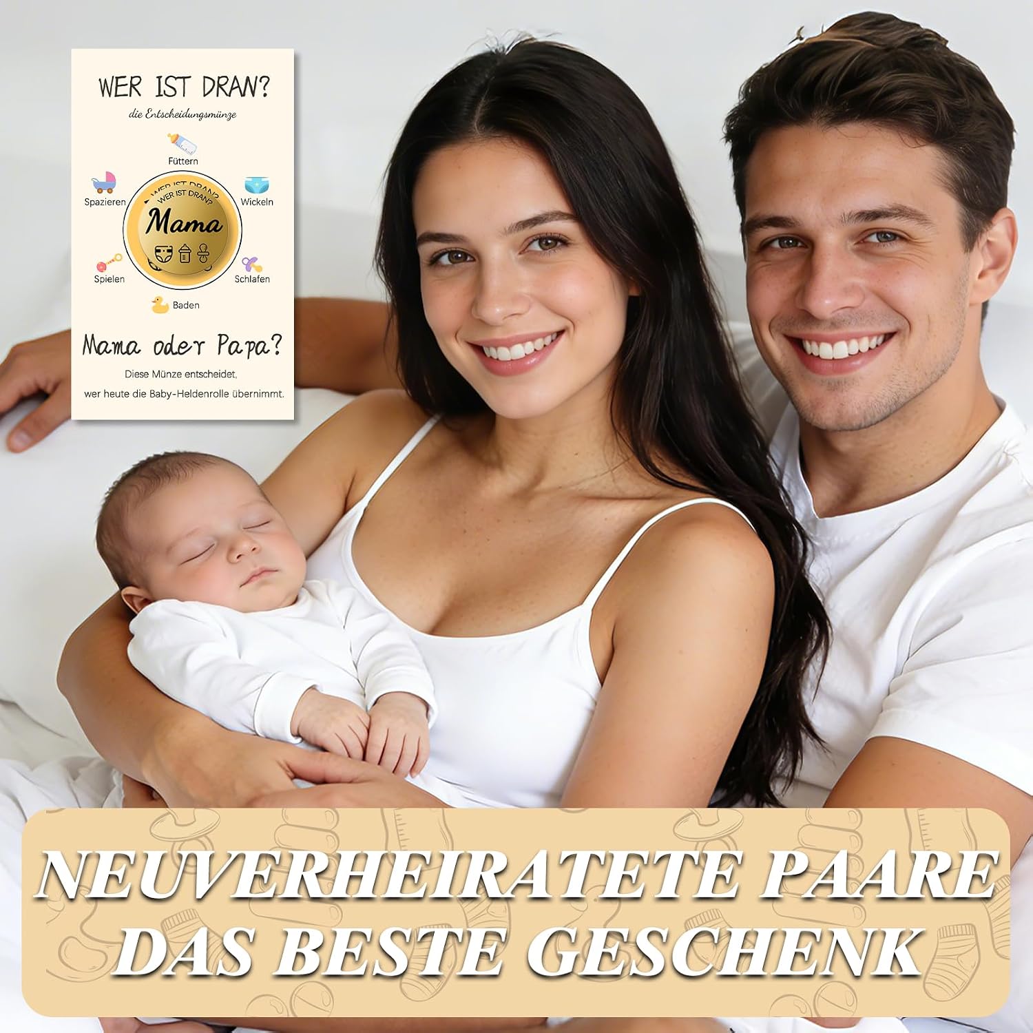 Decision Coin Dad Mum, Gifts for Birth, New Dad Mum Gifts – Bild 7