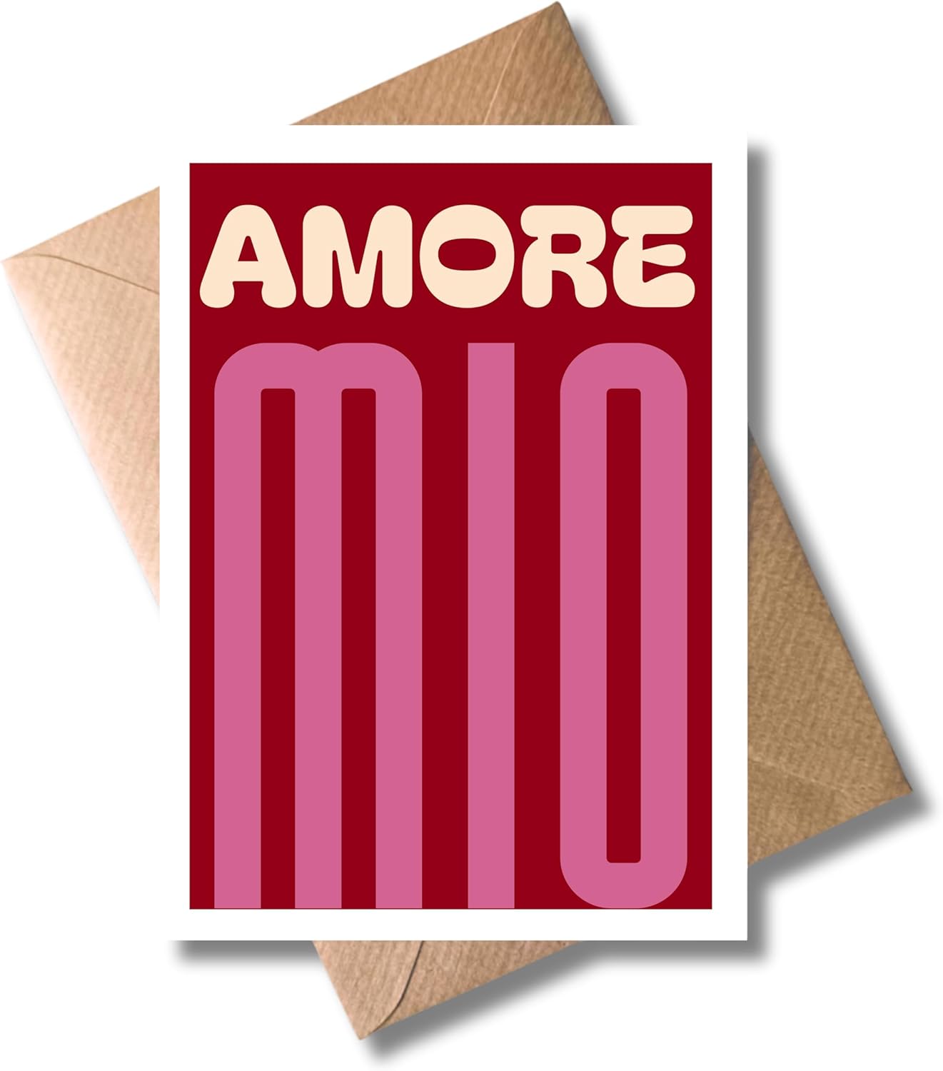 WBdesignz Italian Love Card "Amore Mio" with Envelope - Love Message for Partner Girlfriend Boyfriend - Romantic Card Gift Idea for Valentine's Day or Anniversary (DIN A6)