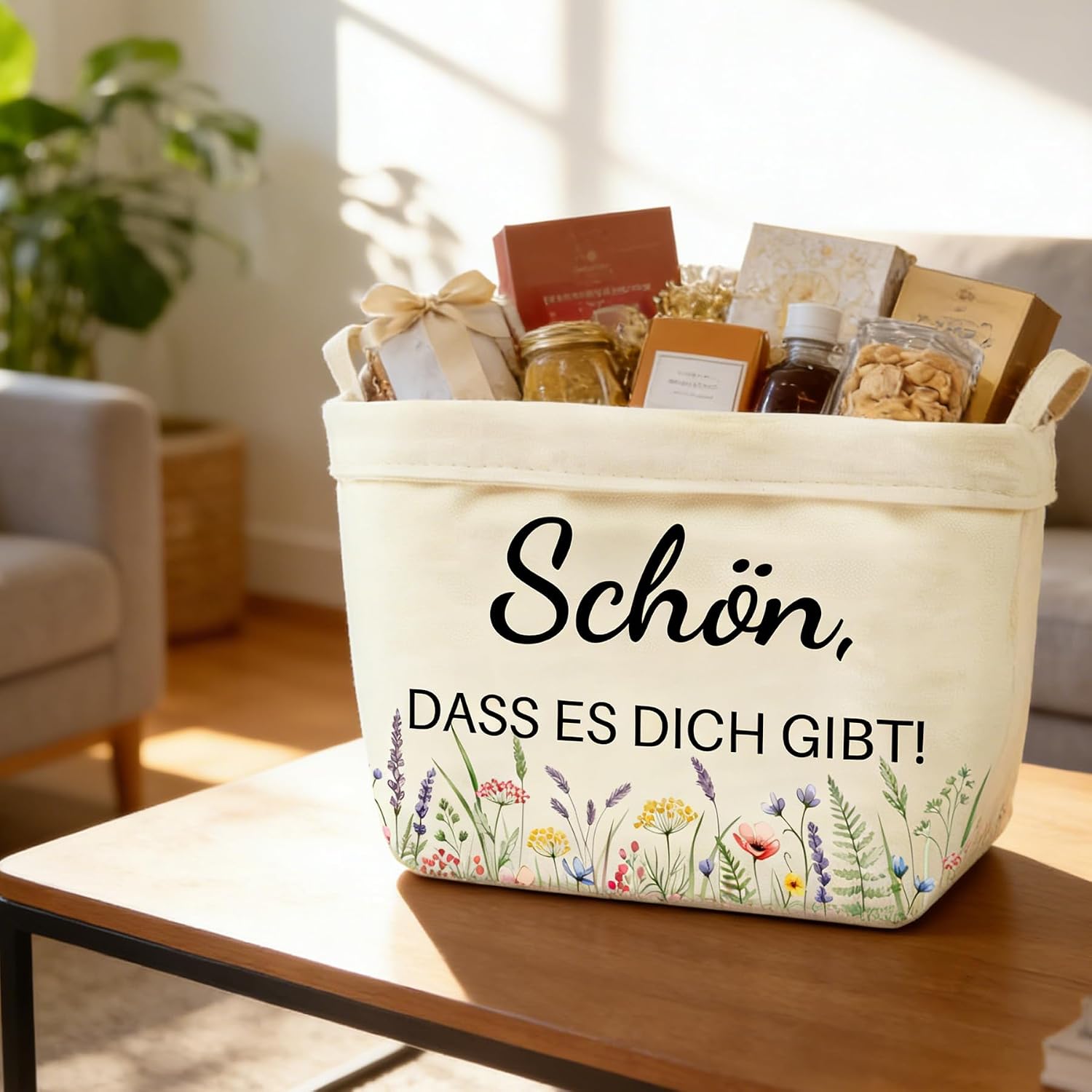 Schön Dass es Dich Gibt Gift Basket to Fill Yourself Gift Bag Gifts for Women Girlfriend Best Friend Gifts for Birthday Wedding Anniversary Christmas – Bild 3