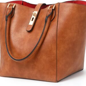 sqlp Shopper Tasche Damen Groß Leder Handtasche for Women Gross Henkeltaschen Big Bag Arbeit Handtaschen für Damen Schultertaschen