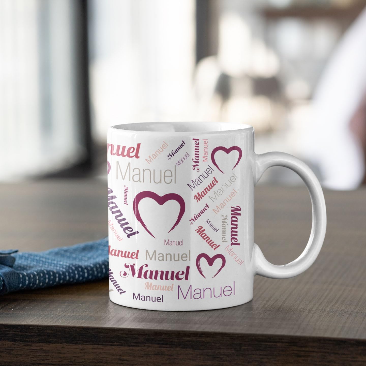 Red Love Name Mug - Valentines Day & Partner Gift – Bild 3