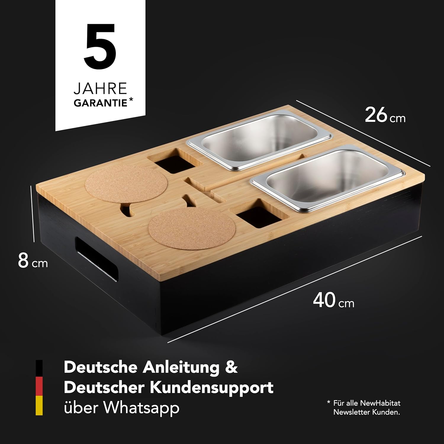 Bamboo Coffee Bar Snack Box - Couch Bar Personalised with Gift Box – Bild 4