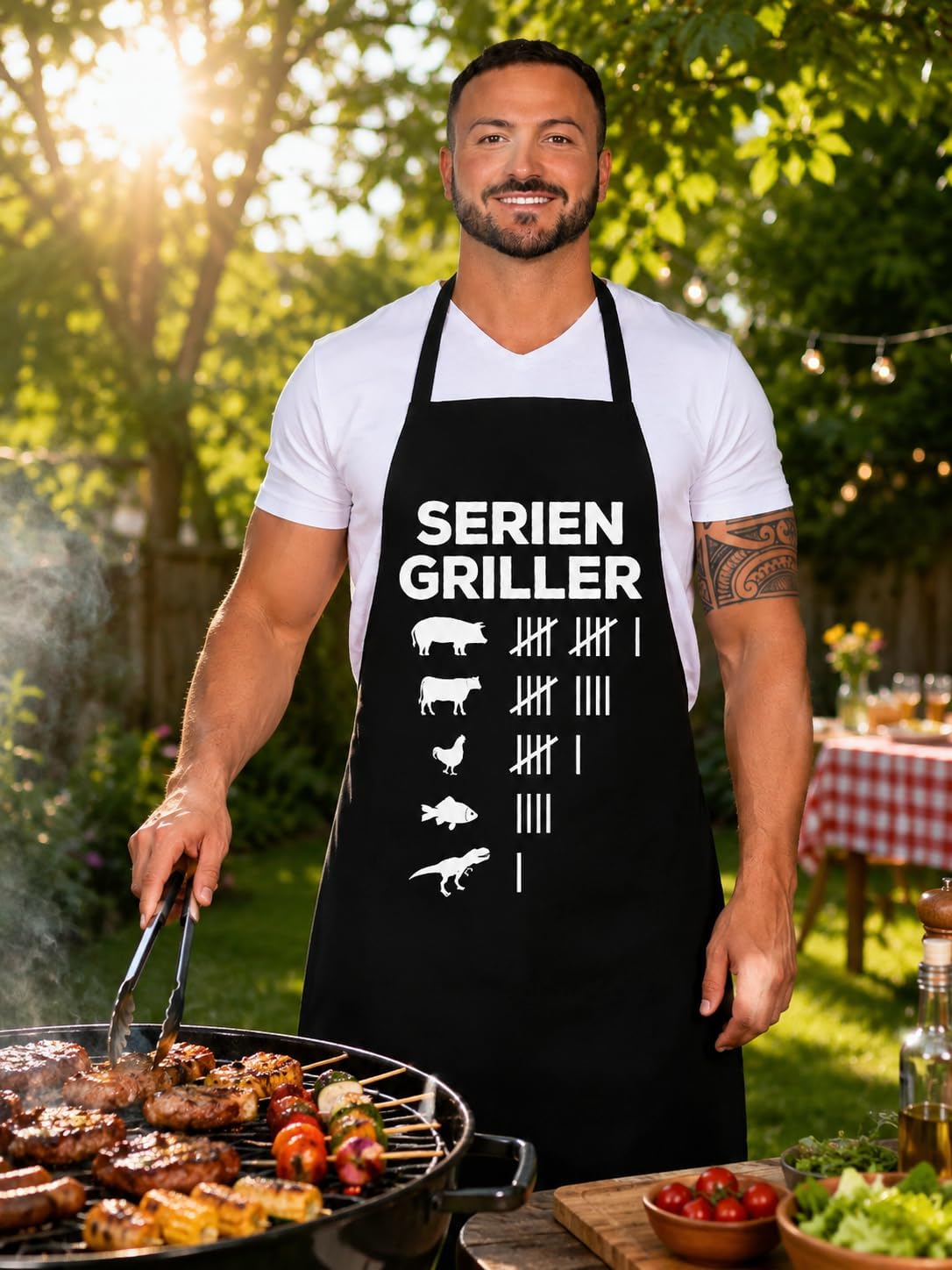 Spaß Kostet Barbecue Apron for Men SERIENGRILLER – Bild 4