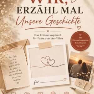 Erinnerungsbuch für Paare – WIR, erzähl mal: Unsere Geschichte: Über 100 Fragen, Fotoseiten, Zeitkapseln, Überraschungsseiten & 5 Jahresrückblicke – … Hochzeit, Verlobung oder Valentinstag