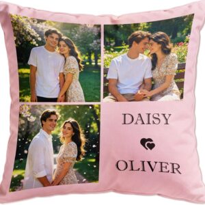 Cushion with Photo Personalised, Photo Cushion Design Your Own Picture, Memory Pillow Individual, Personal Gift for Family, Partner, Friends (Photo 3)