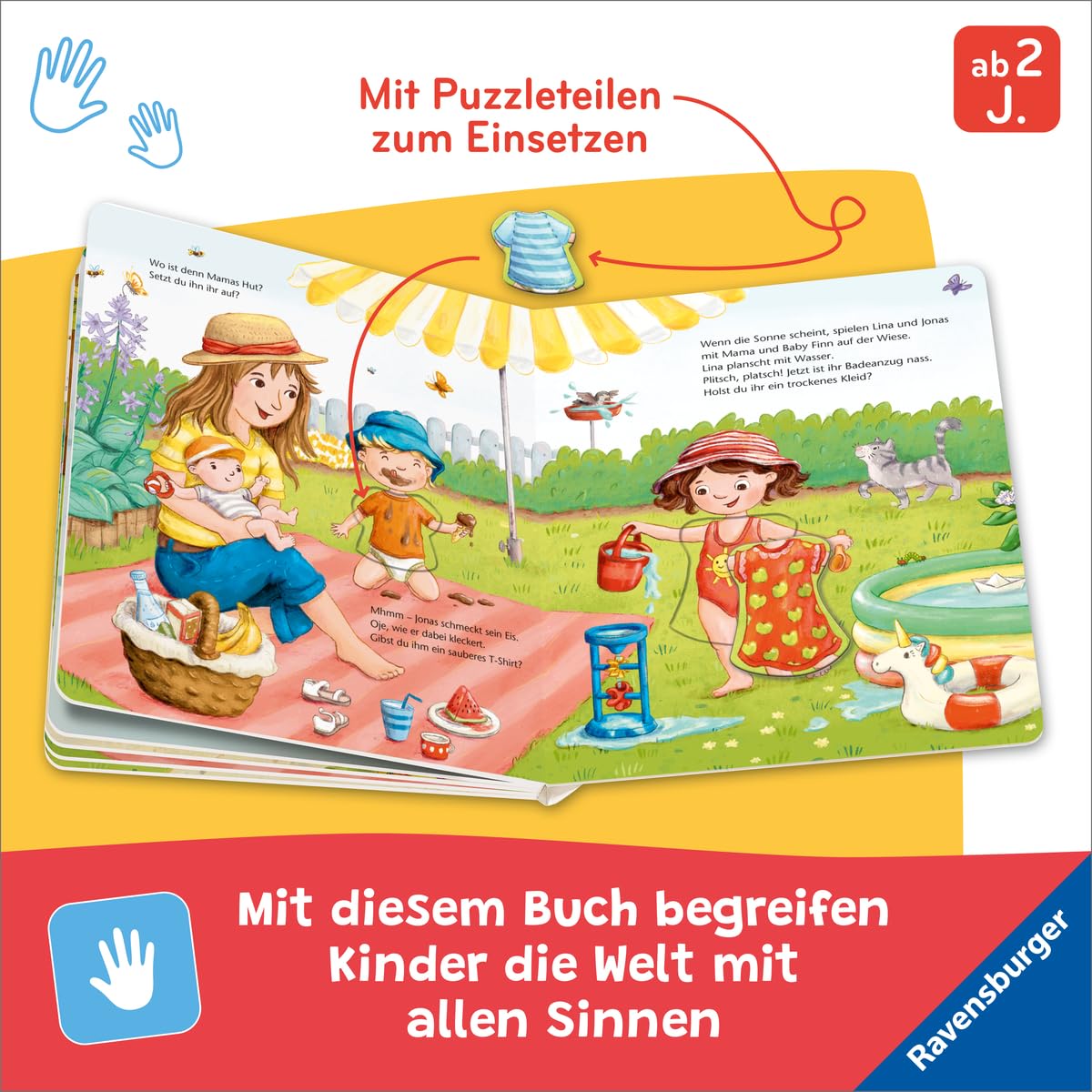 Mein großes Puzzle-Spielbuch: Das ziehen wir an - Kinderbuch ab 2 Jahren, mit 10 Puzzleteilen – Bild 5