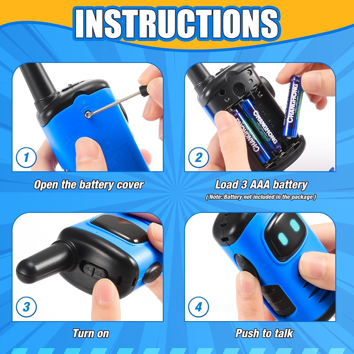 EUCOCO Walkie Talkie Children, Toy from 3 4 5 6 7 8 Years Boy Gift Boy 3-10 Years Outdoor Games for Children Walkly Talkly Children's Toy Easter Gifts Children Gift Ideas Toys – Bild 6