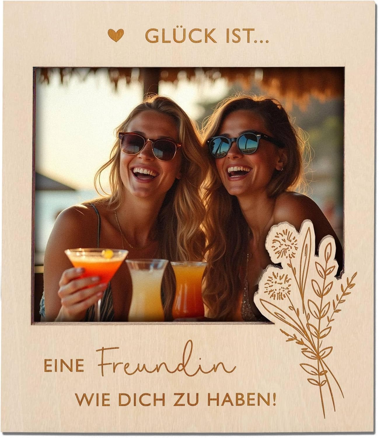 Joli Coon Picture Frame "Glück ist eine Freundin wie dich zu haben