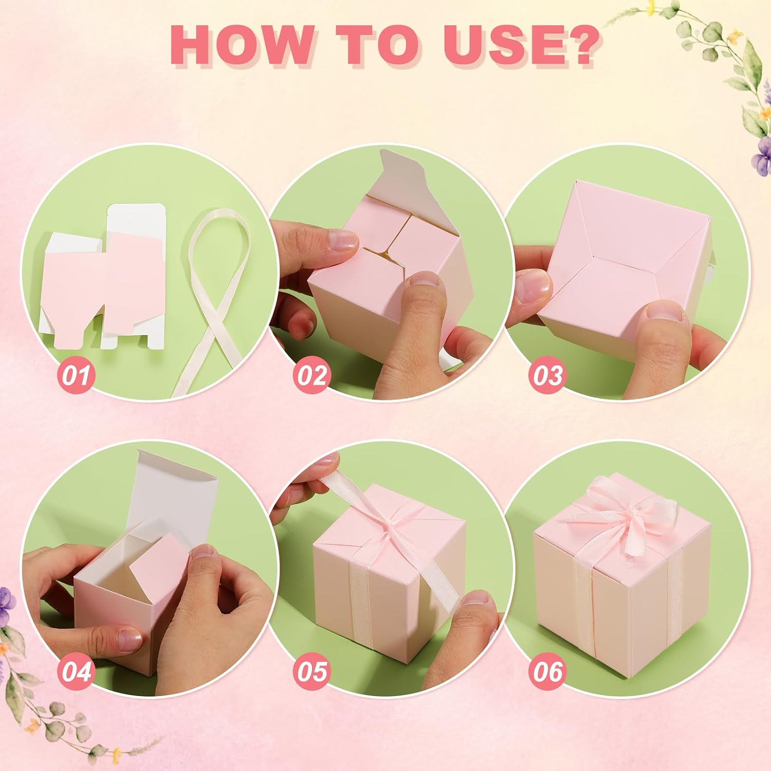 PATIKIL Pack of 60 Candy Party Butterfly Gift Boxes Gold – Bild 4
