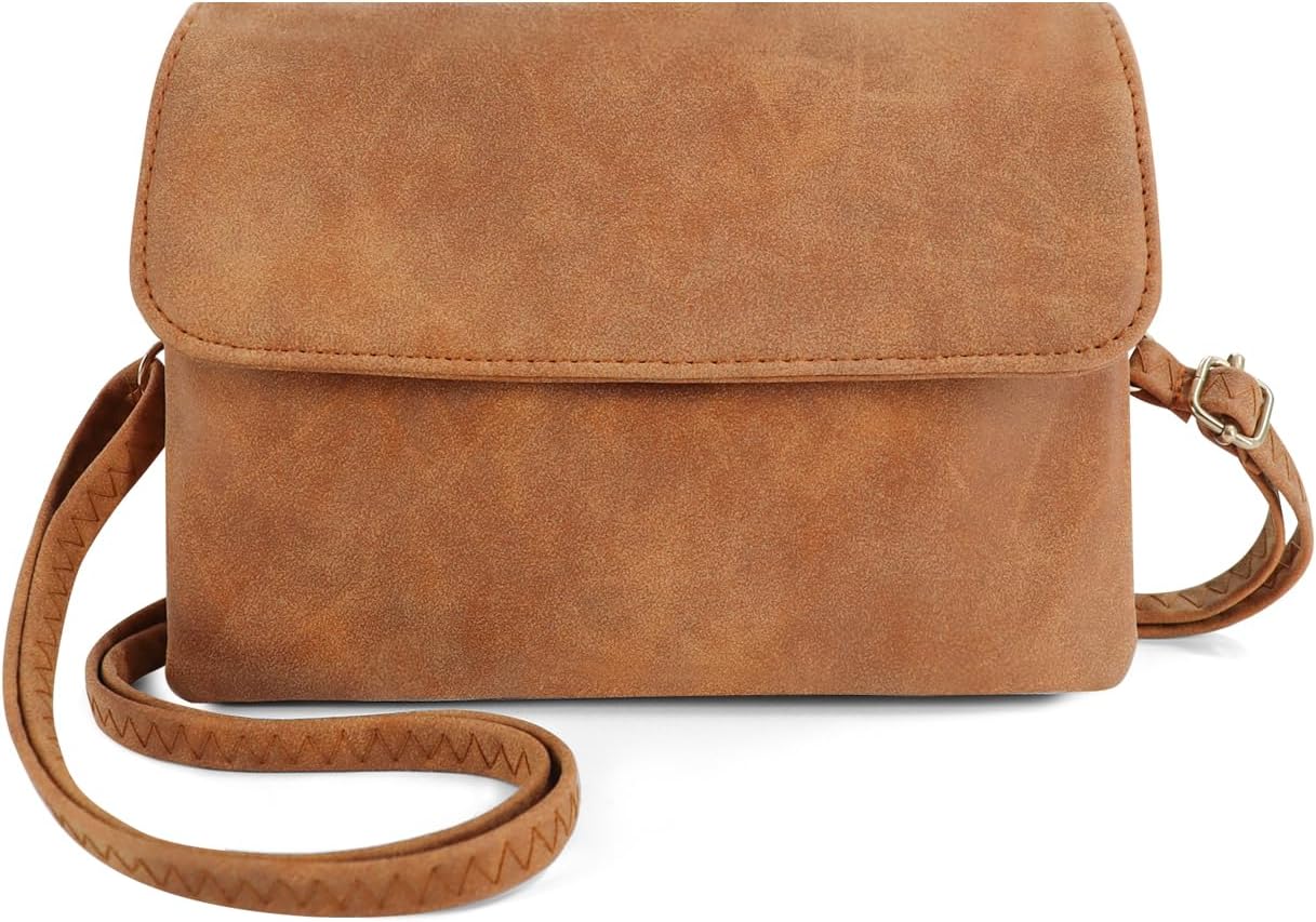 Crossbody Bags Women's PU Leather Crossbody Bags for Women and Girls, Mini Women's Cross Body Bags, Small Shoulder Bag with Removable Shoulder Strap for Travel, Work
