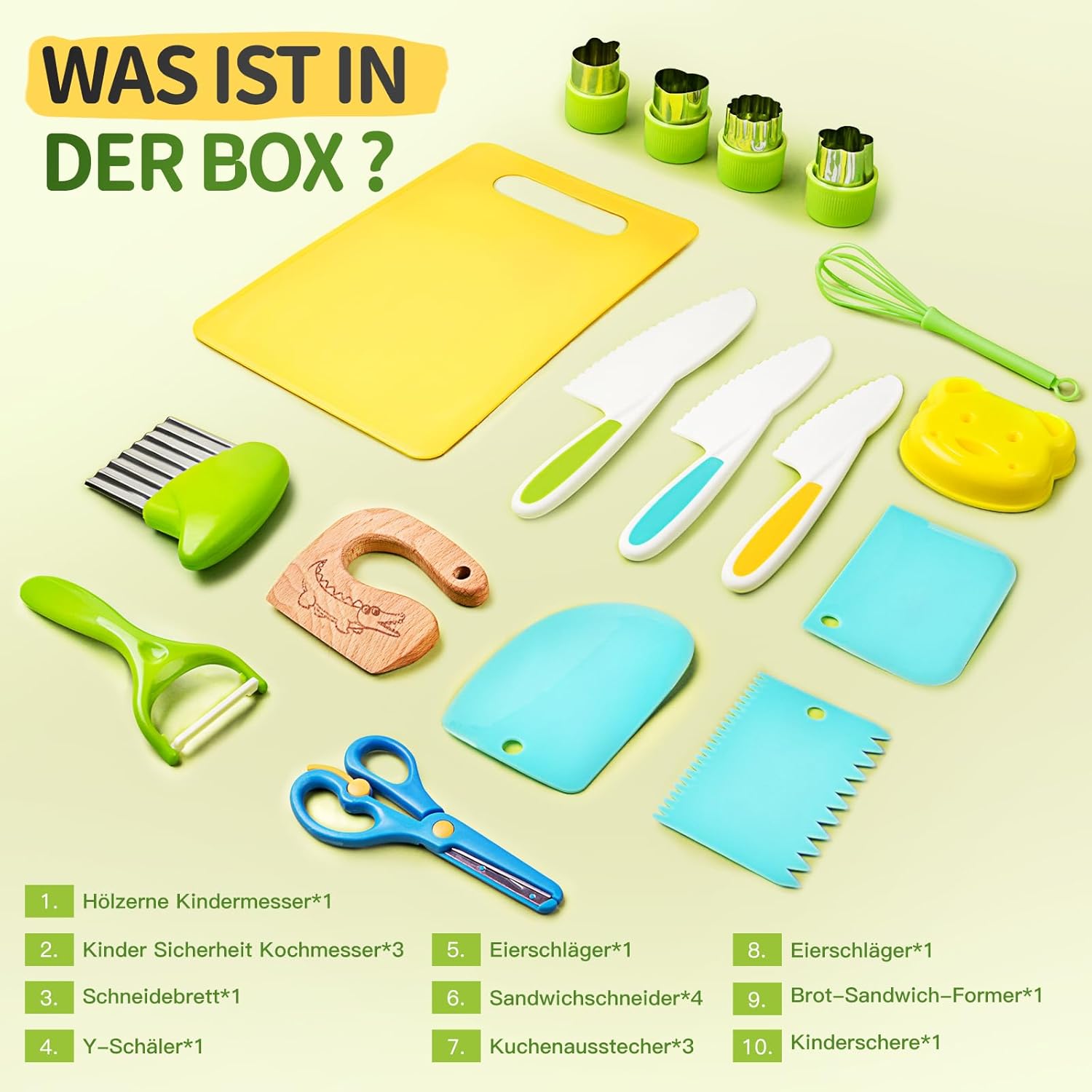 Children's Knife Set - 17 Piece Child-Safe Knife for Real Cooking – Bild 2