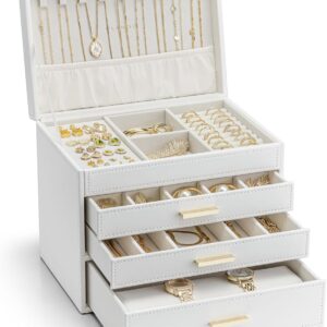 Vlando Jewellery Box Large Jewellery Storage with 4 Levels, Room Decoration