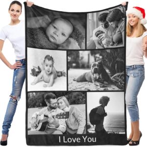 LNM Personalised Blanket with Photo, Personalised Blankets, Personalised Cuddly Blanket with Photo, Personalised Photo Blanket, Personalised Gifts for Men and Women