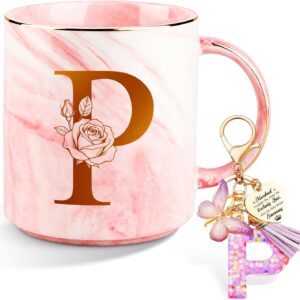 P Personalised Gifts with Letters Ceramic Mug