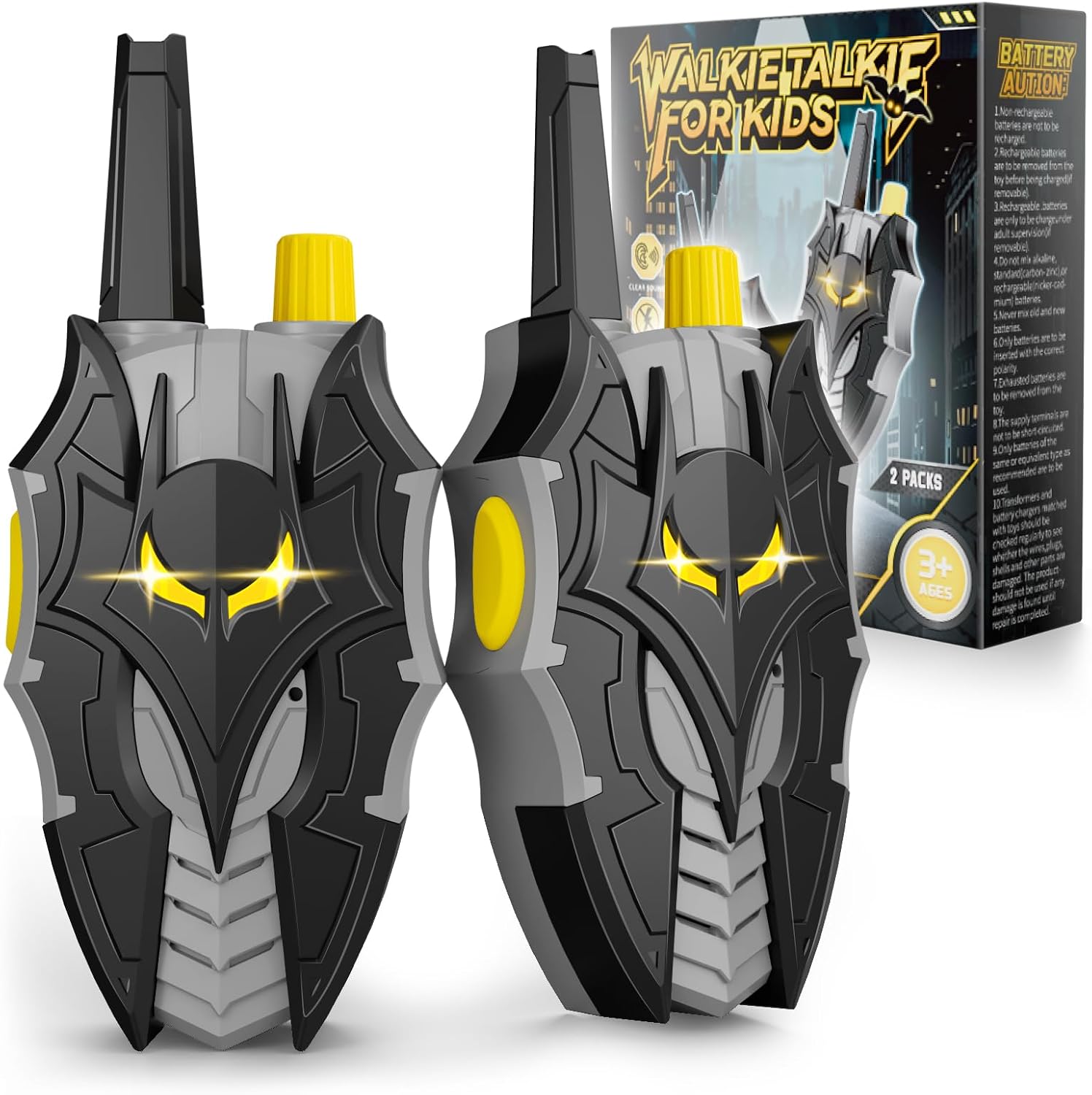 Walkie Talkie Children with Luminous Eyes, Bat Stealth Spaceship & Wing Arrow Design, Toy from 3 4 5 6 7 8 9 Years Boy Gift Boy 3-12 Years Gift Ideas Children's Toy Outdoor Games