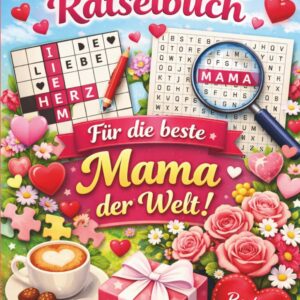 Muttertag-Rätselbuch für die beste Mama der Welt: Das besondere Geschenk zum Muttertag – liebevolle Rätsel und entspannte Momente zum Abschalten