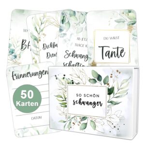 Marvelights 50 Milestone Cards Pregnancy Gift for Baby Shower Expecting Mother Photo Cards Pregnant Milestone Cards Memory Cards Milestone Cards Pregnancy Gift