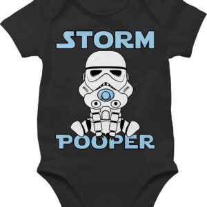 Shirtracer – Baby Bodysuit Short-Sleeved – Sayings – Storm Pooper I Stormpooper