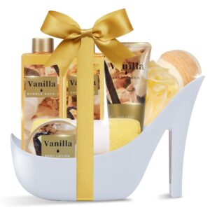 Spa Luxury Gift for Women - 8-Piece Vanilla Fragrance Bath Set