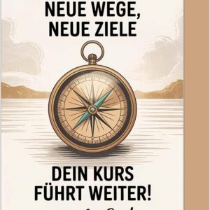 Edition Seidel Premium Greetings Card with Envelope. Farewell Card with Saying Greeting Card Retirement Job Change Work Man Woman Colleague Friends New Ways (AS157 SW025)